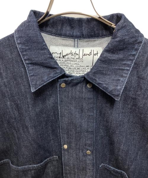 My Beautiful Landlet（マイビューティフルランドレット）My Beautiful Landlet (マイビューティフルランドレット) DENIM BIG COVERALL JACKET インディゴ サイズ:1の古着・服飾アイテム