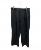 Graphpaperグラフペーパー）の古着「Compact Ponte Wide Chef Pants」｜ブラック
