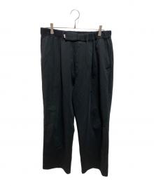 Graphpaper（グラフペーパー）の古着「Compact Ponte Wide Chef Pants」｜ブラック