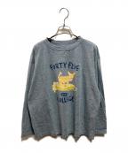 45Rフォーティファイブ・アール）の古着「ドンキーカレッジプリントの908長袖Tシャツ」｜インディゴ