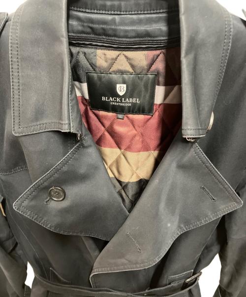 BLACK LABEL CRESTBRIDGE（ブラックレーベル クレストブリッジ）BLACK LABEL CRESTBRIDGE (ブラックレーベル クレストブリッジ) トレンチコート ブラック サイズ:LLの古着・服飾アイテム