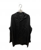 s'yteサイト）の古着「RAYON TWILL OPEN COLLAR SHIRT」｜ブラック
