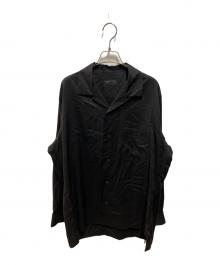 s'yte（サイト）の古着「RAYON TWILL OPEN COLLAR SHIRT」｜ブラック