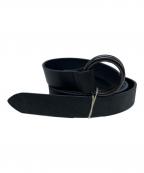 s'yteサイト）の古着「COW LEATHER25MM LONG RING BELT」｜ブラック
