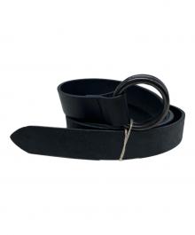 s'yte（サイト）の古着「COW LEATHER25MM LONG RING BELT」｜ブラック
