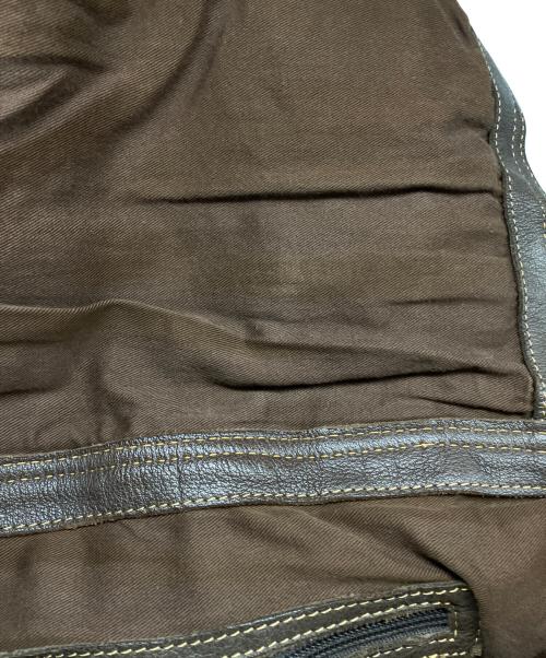 DIESEL（ディーゼル）DIESEL (ディーゼル) レザーショルダーバッグ ブラウンの古着・服飾アイテム