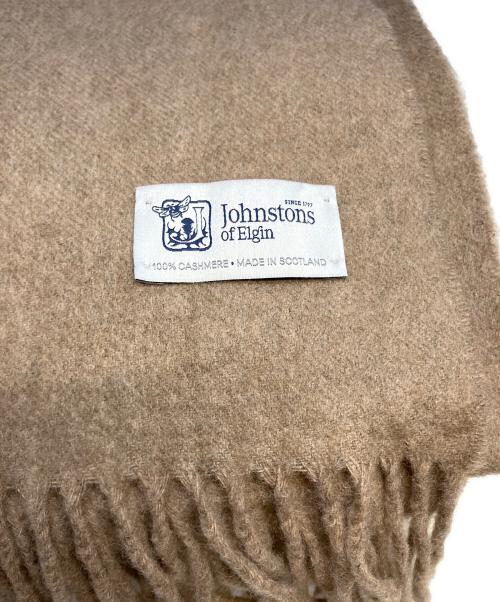JOHNSTONS（ジョンストンズ）JOHNSTONS (ジョンストンズ) カシミヤ大判マフラー ベージュの古着・服飾アイテム