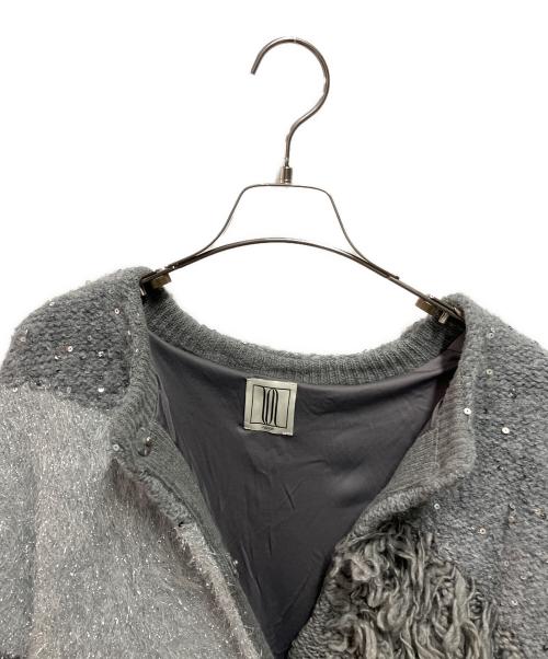 Ameri（アメリ）Ameri (アメリ) UND MIX YARN PATCHWORK KNIT CARDIGAN グレー サイズ:ＦＲＥＥ 未使用品の古着・服飾アイテム