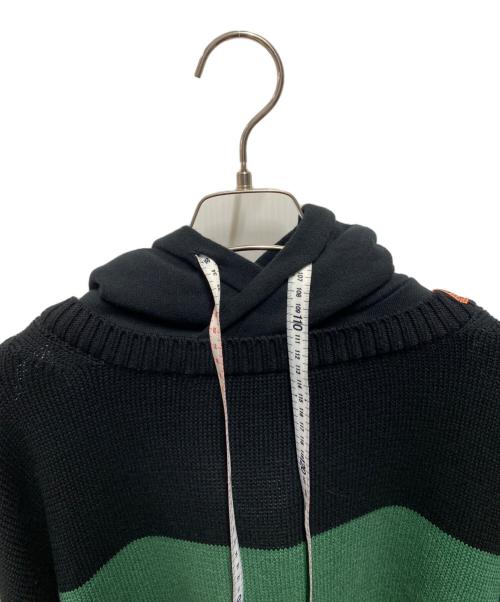 MIHARA YASUHIRO（ミハラヤスヒロ）MIHARA YASUHIRO (ミハラヤスヒロ) ニットフーディ ブラック サイズ:48の古着・服飾アイテム