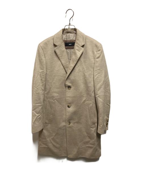BOSS（ボス）BOSS (ボス) ウール混チェスターコート COLOMBO ベージュ サイズ:48の古着・服飾アイテム