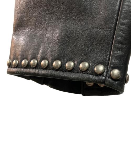 HARLEY-DAVIDSON（ハーレーダビッドソン）HARLEY-DAVIDSON (ハーレーダビッドソン) スタッズ付ダブルライダースジャケット ブラック サイズ:Mの古着・服飾アイテム