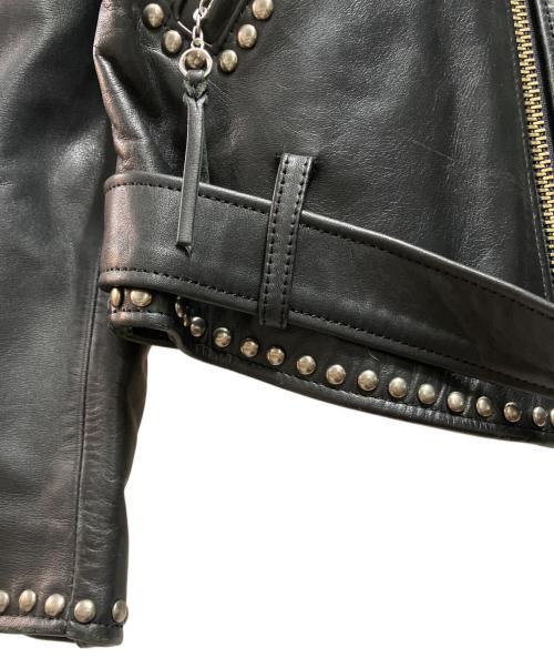 HARLEY-DAVIDSON（ハーレーダビッドソン）HARLEY-DAVIDSON (ハーレーダビッドソン) スタッズ付ダブルライダースジャケット ブラック サイズ:Mの古着・服飾アイテム
