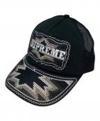SUPREMEシュプリーム）の古着「WESTERN EMBROIDERED MESH CAP」｜ブラック