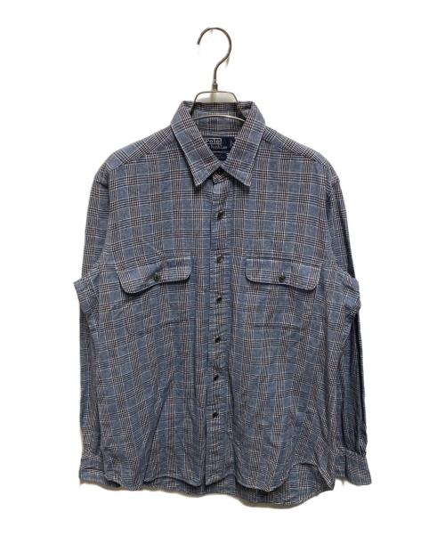 POLO RALPH LAUREN（ポロ・ラルフローレン）POLO RALPH LAUREN (ポロ・ラルフローレン) 90's LANG Shirt ブルー サイズ:Ｍの古着・服飾アイテム