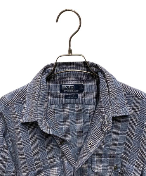 POLO RALPH LAUREN（ポロ・ラルフローレン）POLO RALPH LAUREN (ポロ・ラルフローレン) 90's LANG Shirt ブルー サイズ:Ｍの古着・服飾アイテム