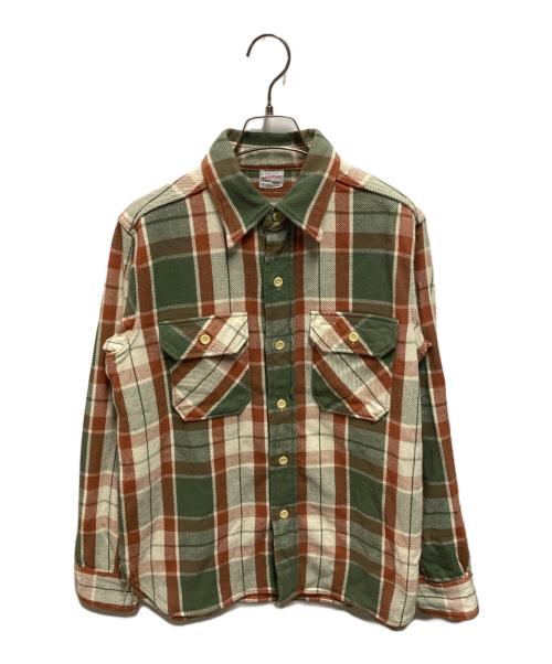 WAREHOUSE（ウエアハウス）WAREHOUSE (ウエアハウス) FLANNEL SHIRTS グリーン サイズ:Ｍの古着・服飾アイテム