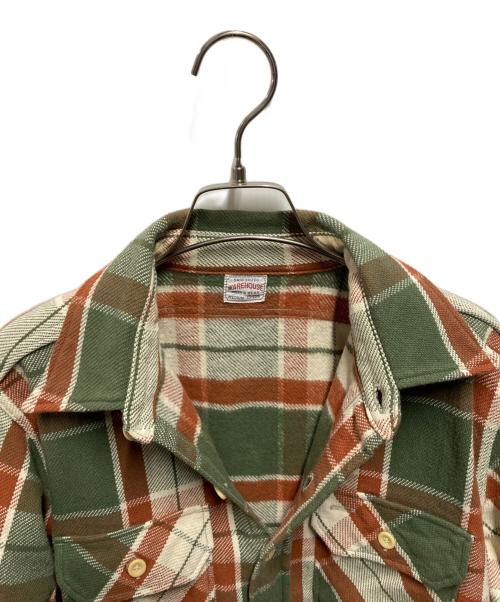 WAREHOUSE（ウエアハウス）WAREHOUSE (ウエアハウス) FLANNEL SHIRTS グリーン サイズ:Ｍの古着・服飾アイテム