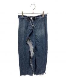 MM6 Maison Margiela（エムエムシックスメゾンマルジェラ）の古着「変形デニムスカート」｜インディゴ