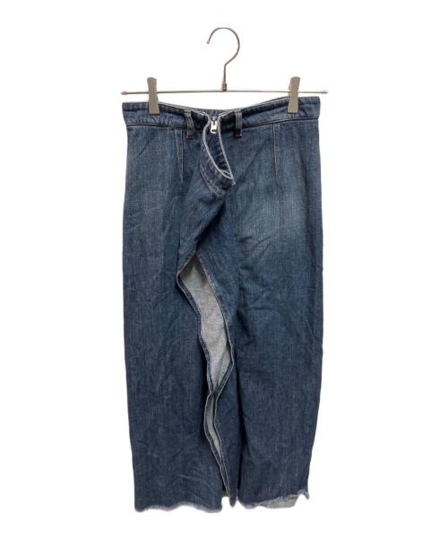 MM6 Maison Margiela（エムエムシックスメゾンマルジェラ）MM6 Maison Margiela (エムエムシックスメゾンマルジェラ) 変形デニムスカート インディゴ サイズ:38の古着・服飾アイテム