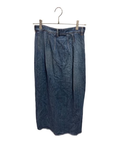 MM6 Maison Margiela（エムエムシックスメゾンマルジェラ）MM6 Maison Margiela (エムエムシックスメゾンマルジェラ) 変形デニムスカート インディゴ サイズ:38の古着・服飾アイテム