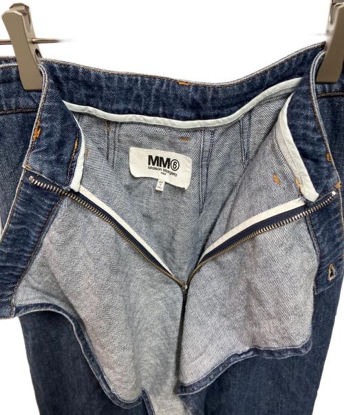 MM6 Maison Margiela（エムエムシックスメゾンマルジェラ）MM6 Maison Margiela (エムエムシックスメゾンマルジェラ) 変形デニムスカート インディゴ サイズ:38の古着・服飾アイテム
