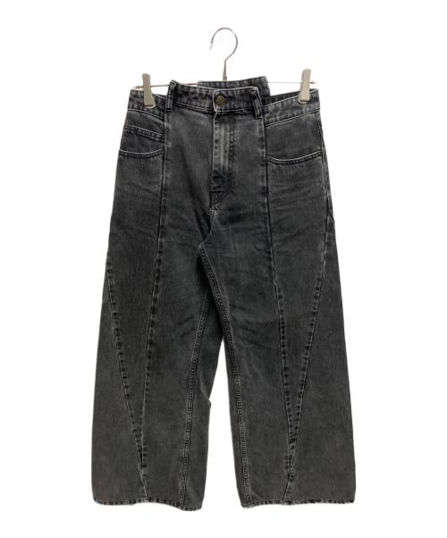 Maison Margiela（メゾンマルジェラ）Maison Margiela (メゾンマルジェラ) BIAS CUT WIDE FLARE DENIM PANTS ブラック サイズ:40の古着・服飾アイテム