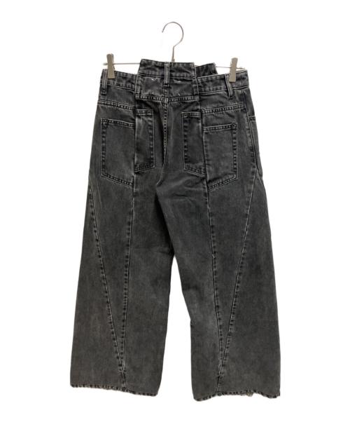 Maison Margiela（メゾンマルジェラ）Maison Margiela (メゾンマルジェラ) BIAS CUT WIDE FLARE DENIM PANTS ブラック サイズ:40の古着・服飾アイテム