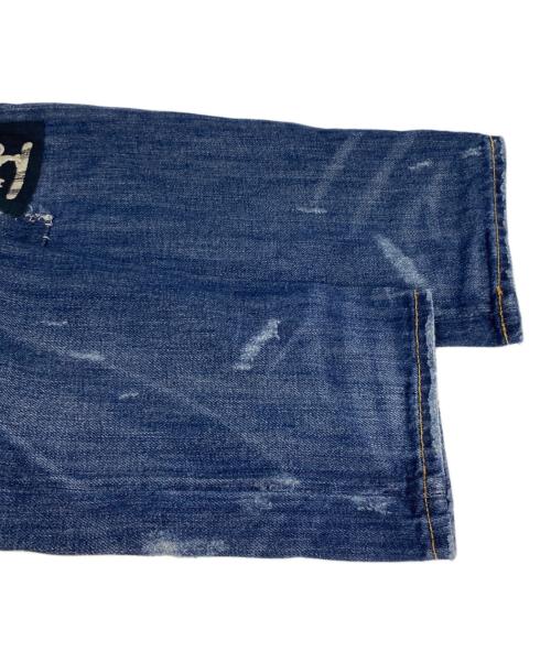 POLO RALPH LAUREN（ポロ・ラルフローレン）POLO RALPH LAUREN (ポロ・ラルフローレン) ワッペンパッチワークデニムパンツ インディゴ サイズ:23の古着・服飾アイテム