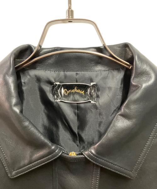 Omekashi（オメカシ）Omekashi (オメカシ) フェイクレザーブルゾン ブラウン サイズ:Fの古着・服飾アイテム