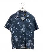 POLO RALPH LAURENポロ・ラルフローレン）の古着「パイナップル柄アロハシャツ」｜ネイビー