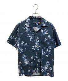 POLO RALPH LAUREN（ポロ・ラルフローレン）の古着「パイナップル柄アロハシャツ」｜ネイビー