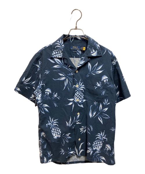 POLO RALPH LAUREN（ポロ・ラルフローレン）POLO RALPH LAUREN (ポロ・ラルフローレン) パイナップル柄アロハシャツ ネイビー サイズ:Sの古着・服飾アイテム