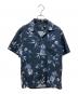 POLO RALPH LAUREN（ポロ・ラルフローレン）の古着「パイナップル柄アロハシャツ」｜ネイビー