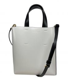 MARNI（マルニ）の古着「MUSEO MINI 2WAYショルダーバッグ」｜ホワイト×ブラック