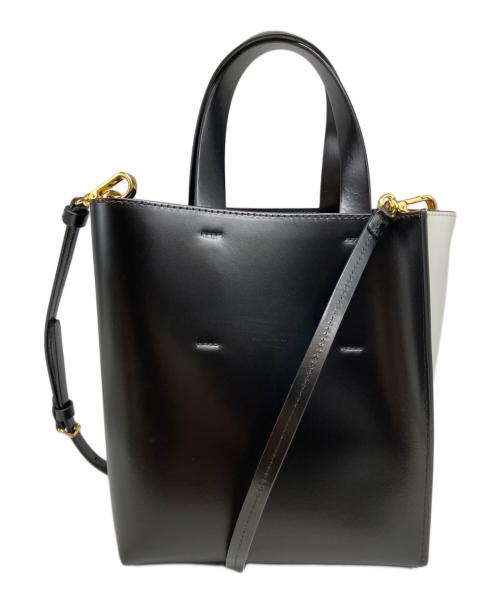 MARNI（マルニ）MARNI (マルニ) MUSEO MINI 2WAYショルダーバッグ ホワイト×ブラックの古着・服飾アイテム
