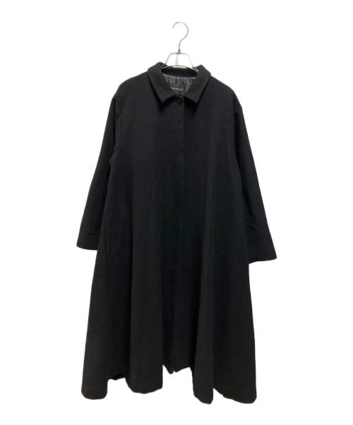 mizuiro-ind（ミズイロインド）mizuiro-ind (ミズイロインド) ステンカラーフレアロングコート ブラック サイズ:-の古着・服飾アイテム