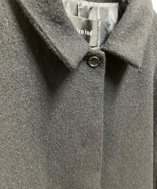 mizuiro-ind（ミズイロインド）mizuiro-ind (ミズイロインド) ステンカラーフレアロングコート ブラック サイズ:-の古着・服飾アイテム
