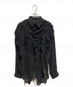 COMME des GARCONSコムデギャルソン）の古着「シアーデザインブラウス」｜ブラック