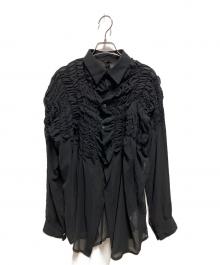 COMME des GARCONS（コムデギャルソン）の古着「シアーデザインブラウス」｜ブラック
