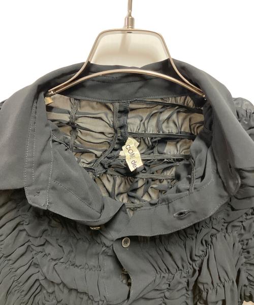COMME des GARCONS（コムデギャルソン）COMME des GARCONS (コムデギャルソン) シアーデザインブラウス ブラック サイズ:Ｍの古着・服飾アイテム