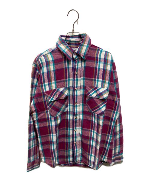 FIVE BROTHER（ファイブブラザー）FIVE BROTHER (ファイブブラザー) 70-80's ネルシャツ パープル サイズ:Ｍの古着・服飾アイテム