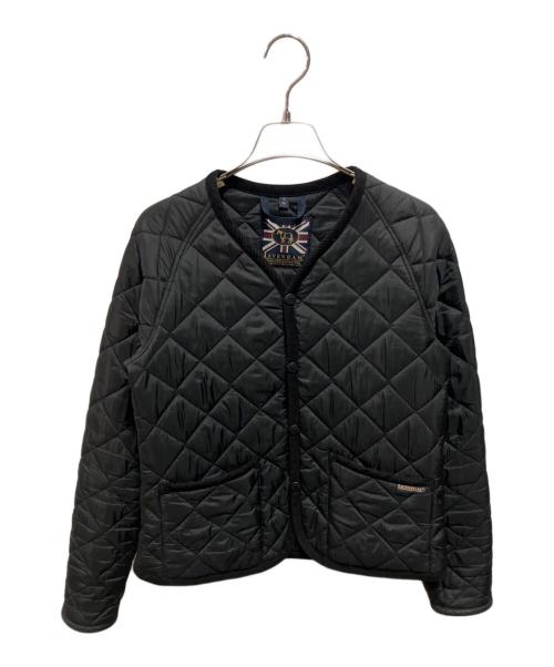 LAVENHAM（ラベンハム）LAVENHAM (ラベンハム) ノーカラーキルティングジャケット ブラック サイズ:Ｓの古着・服飾アイテム