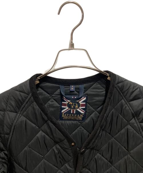 LAVENHAM（ラベンハム）LAVENHAM (ラベンハム) ノーカラーキルティングジャケット ブラック サイズ:Ｓの古着・服飾アイテム