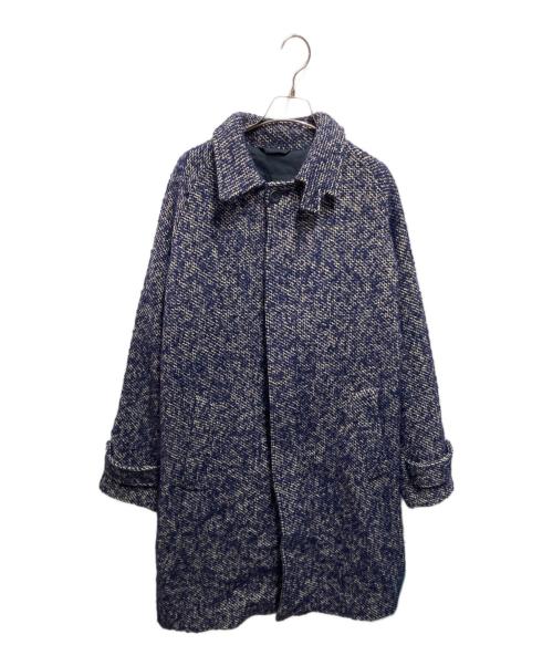 HERNO（ヘルノ）HERNO (ヘルノ) ウールツイードステンカラーコート ネイビー サイズ:50の古着・服飾アイテム