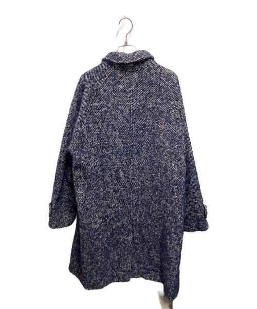 HERNO（ヘルノ）HERNO (ヘルノ) ウールツイードステンカラーコート ネイビー サイズ:50の古着・服飾アイテム