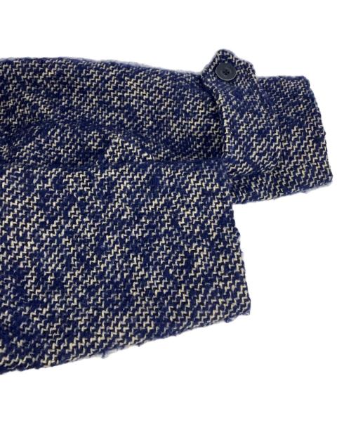 HERNO（ヘルノ）HERNO (ヘルノ) ウールツイードステンカラーコート ネイビー サイズ:50の古着・服飾アイテム