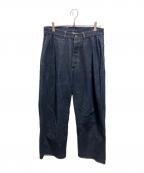 SUBLATIONSサブレーションズ）の古着「2TUCK WIDE DENIM PANTS」｜インディゴ