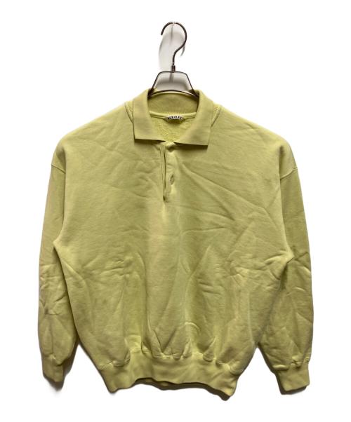 AURALEE（オーラリー）AURALEE (オーラリー) SMOOTH SOFT SWEAT POLO 黄緑 サイズ:4の古着・服飾アイテム