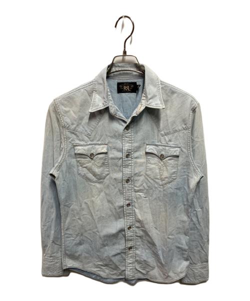 RRL（ダブルアールエル）RRL (ダブルアールエル) ウエスタンデニムシャツ ブルー サイズ:Sの古着・服飾アイテム