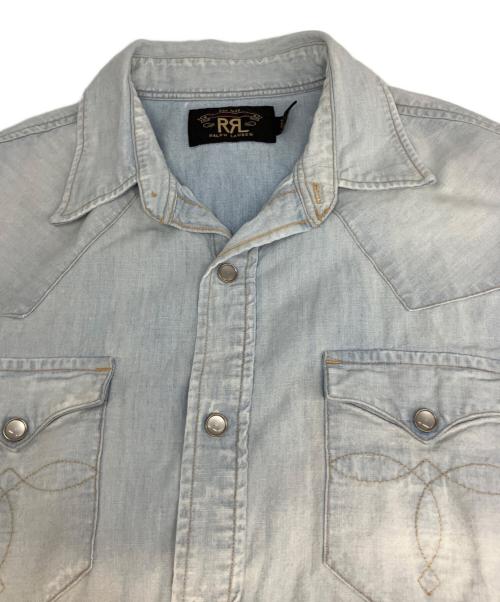 RRL（ダブルアールエル）RRL (ダブルアールエル) ウエスタンデニムシャツ ブルー サイズ:Sの古着・服飾アイテム